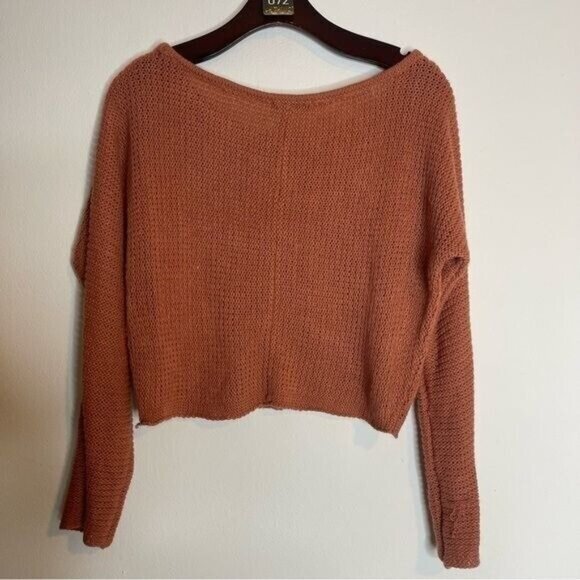 MAK Pink Crop Top Knit Sweater Size S - Picture 7 of 8